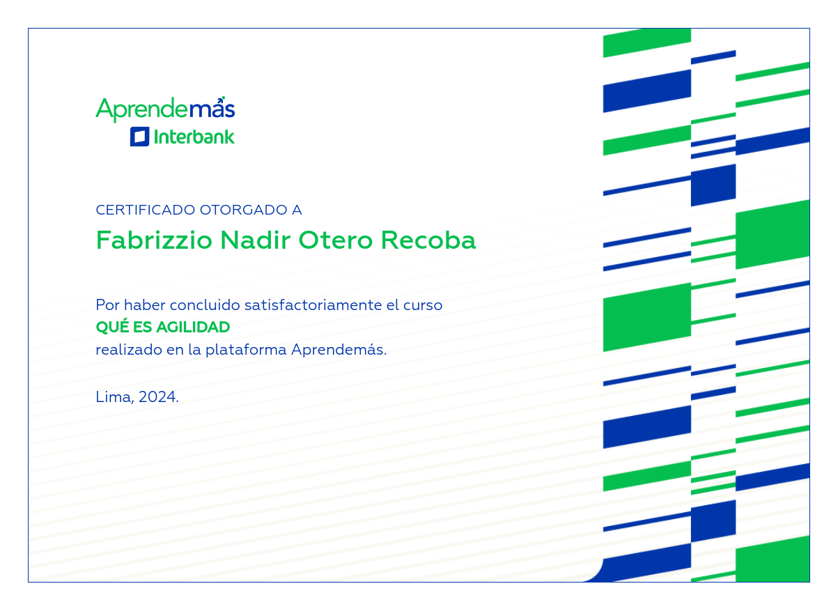 Certificado del curso Qué es Agilidad 